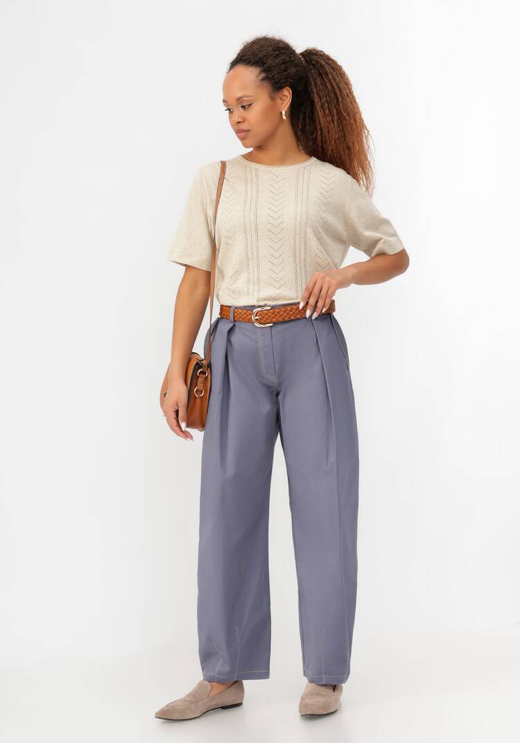 Брюки-бананы изо льна шир.  750, рис. 7