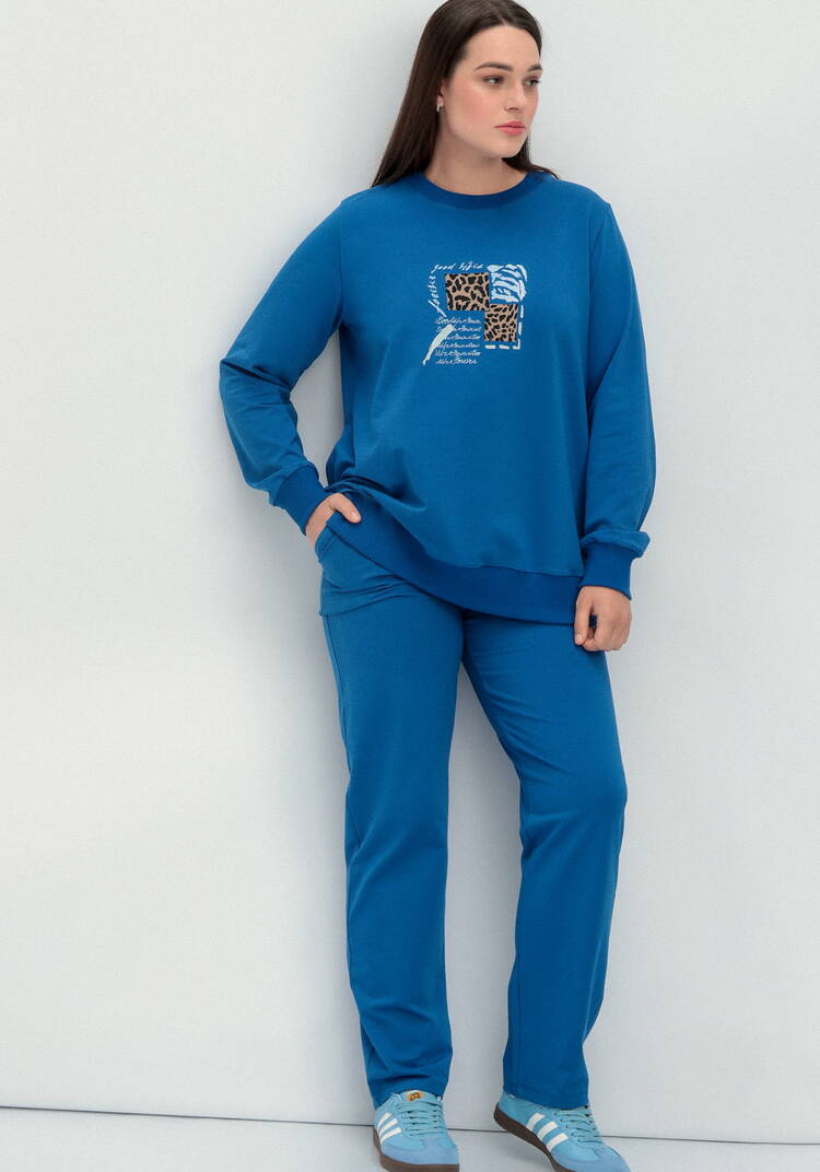 Комплект (брюки и свитшот с принтом) шир.  750, рис. 27