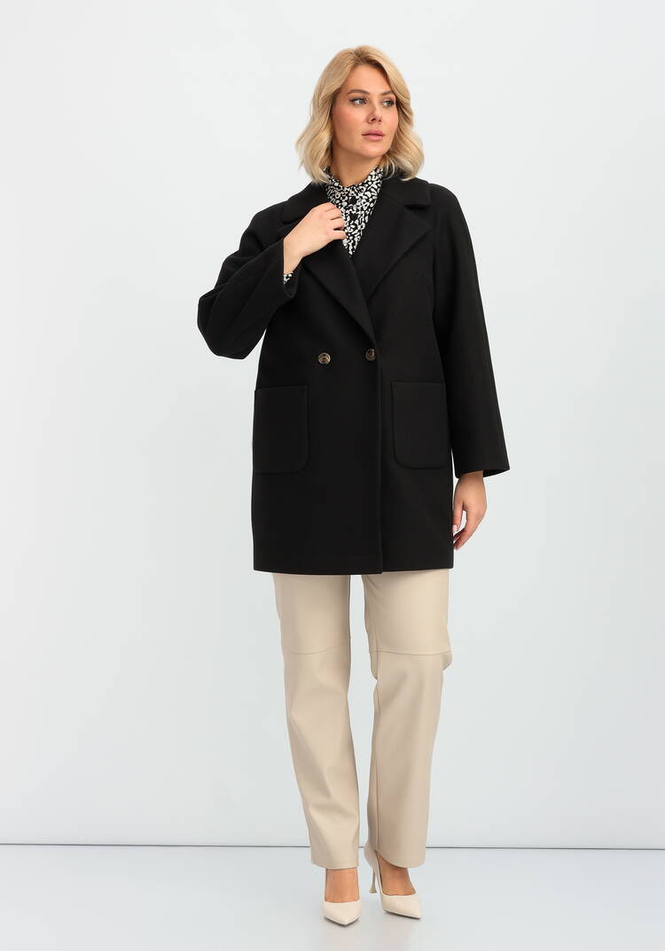 Пальто на подкладе однобортное шир.  750, рис. 34