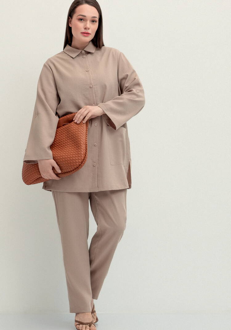 Брюки прямого кроя на резинке по поясу шир.  750, рис. 20