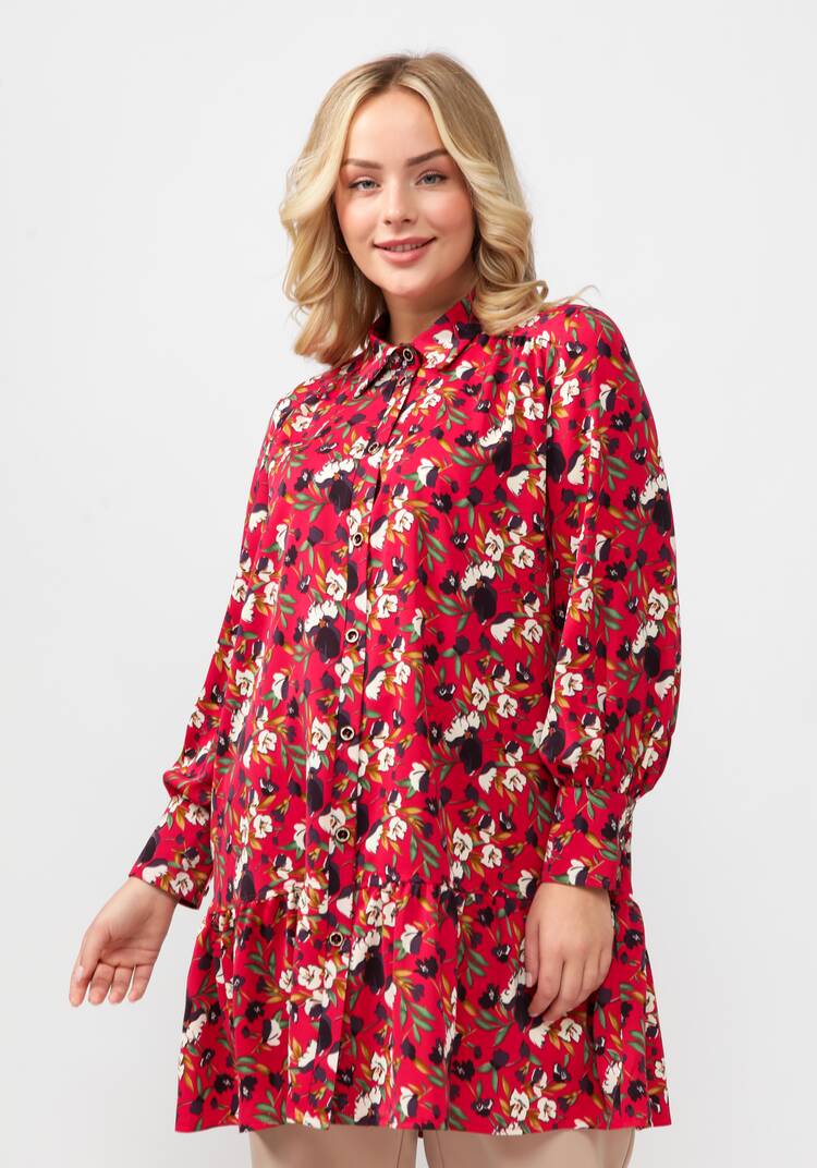 Туника свободного кроя с кокеткой шир.  750, рис. 8