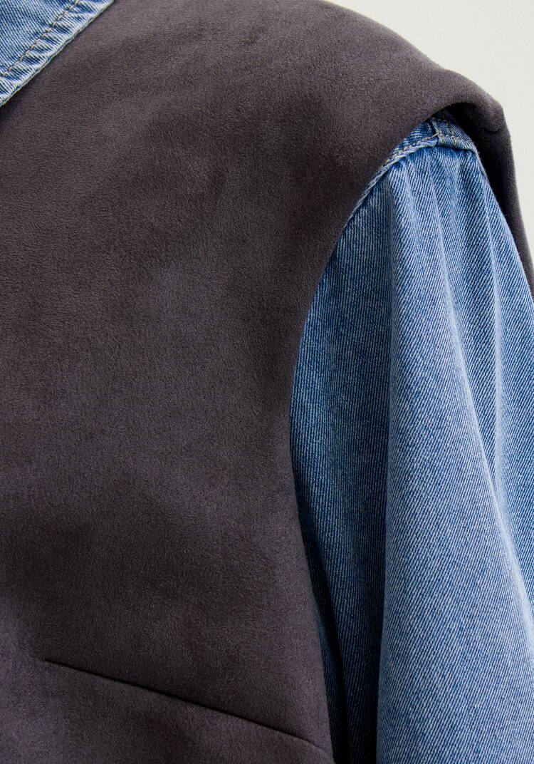 Жилет на молнии из замши шир.  750, рис. 14