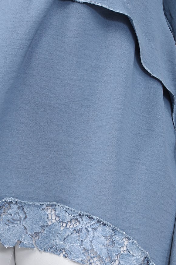 Туника свободная с кружевной вставкой шир.  580, рис. 8