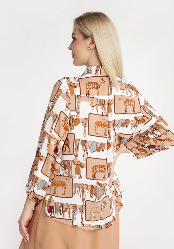 Блуза со съемным жабо шир.  580, рис. 6