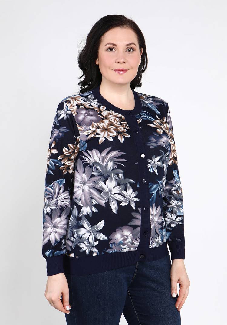 Кардиган Цветочная иллюзия шир.  750, рис. 6