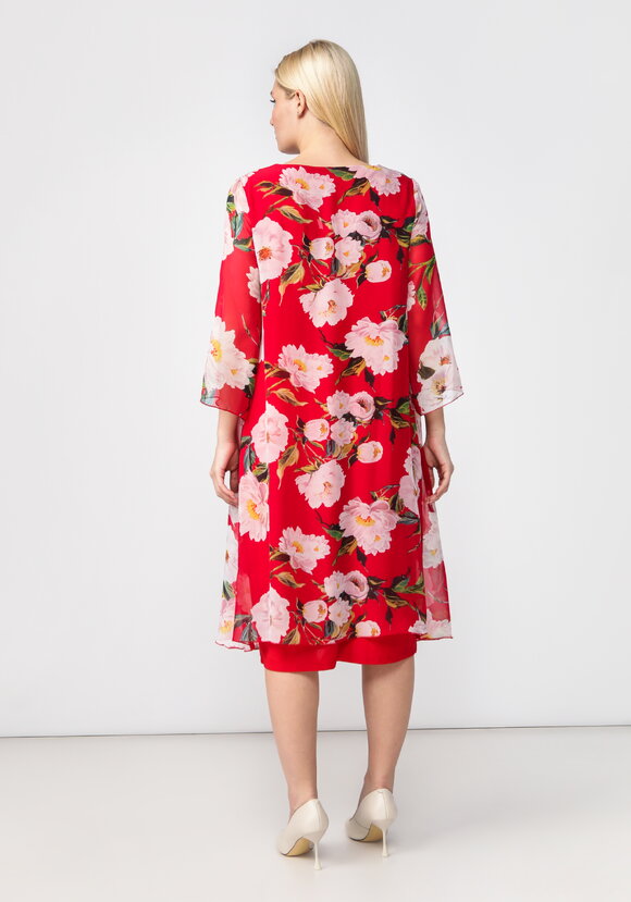 Платье трикотажное с шифоновой накидкой шир.  580, рис. 6