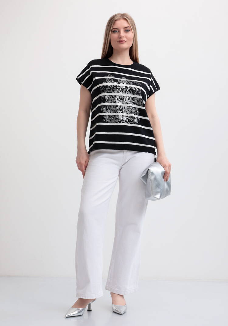 Блуза в полоску с рисунком шир.  750, рис. 7