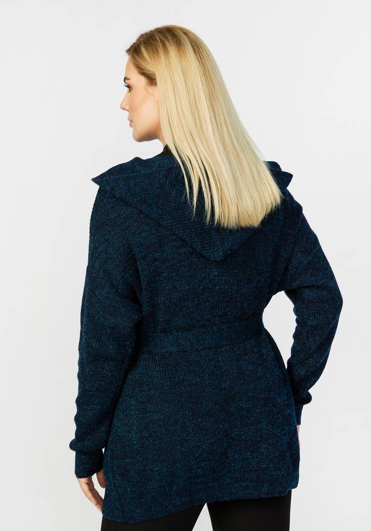 Кардиган шерстяной с капюшоном Аника шир.  750, рис. 6