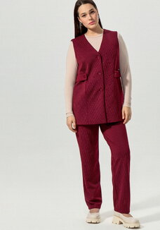 Брюки прямые в мелкую полоску