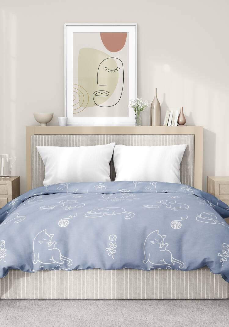 Пододеяльник из поплина Котики шир.  750, рис. 2