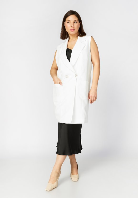 Жилет двубортный с карманами шир.  580, рис. 4