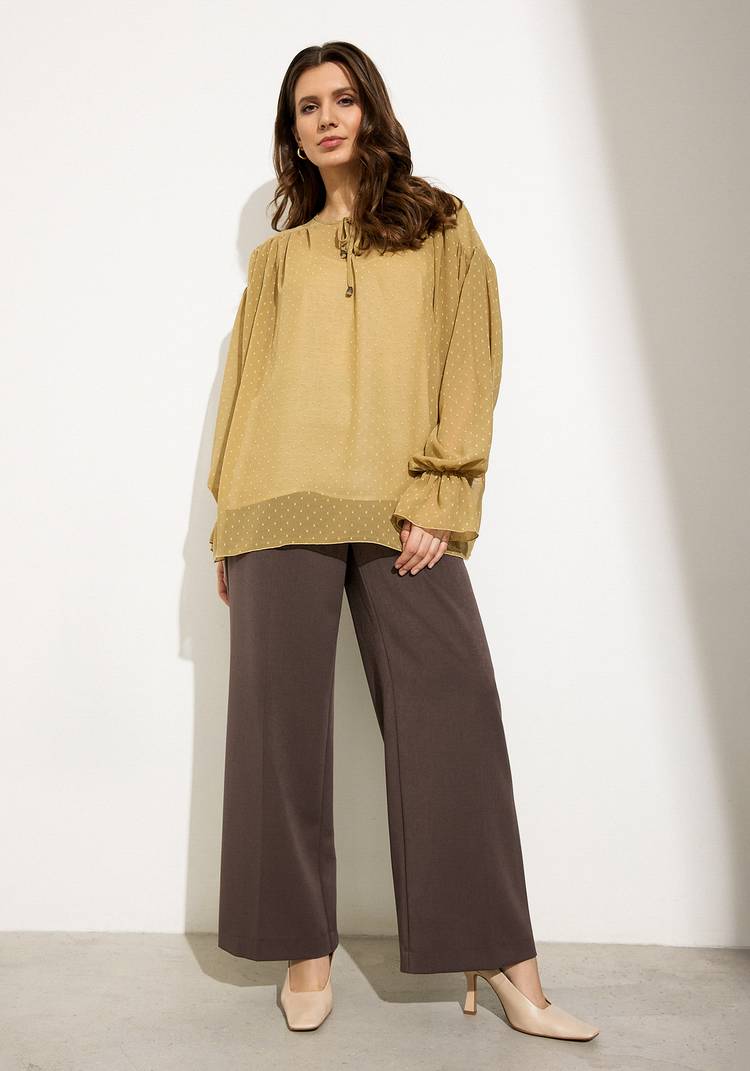 Блуза из фактурного шифона шир.  750, рис. 16