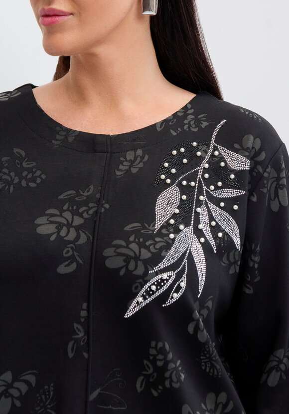 Джемпер с округлым вырезом и принтом шир.  580, рис. 10