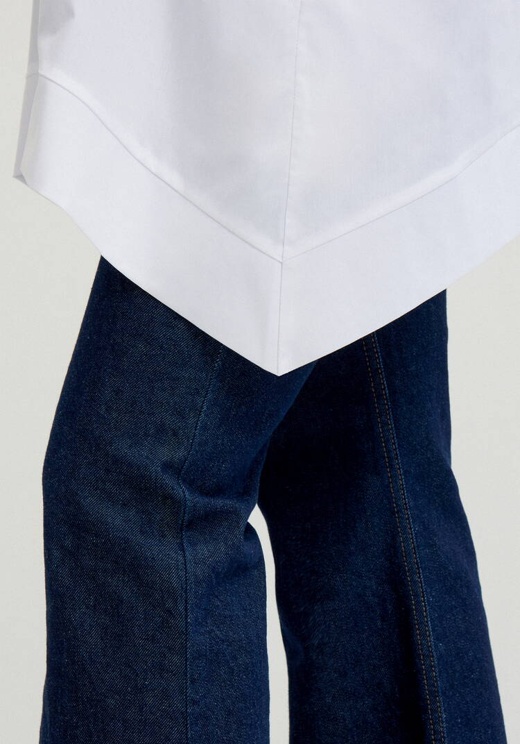 Рубашка с отложным воротом стойкой шир.  750, рис. 25