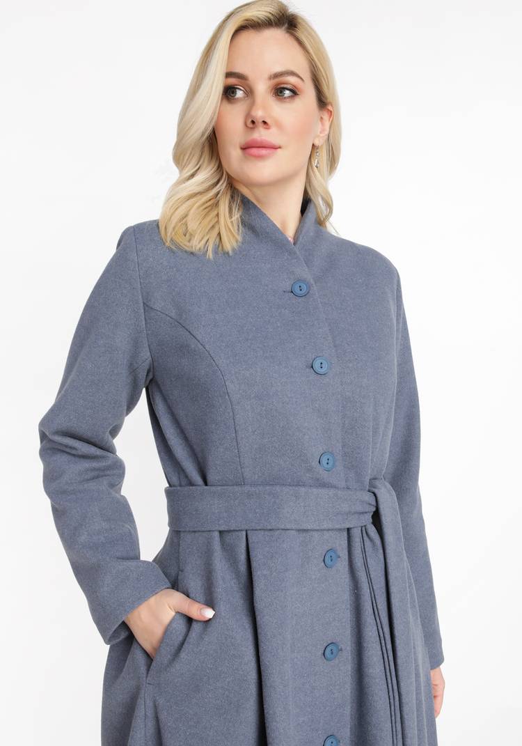 Пальто с перфорацией по низу изделия шир.  750, рис. 4