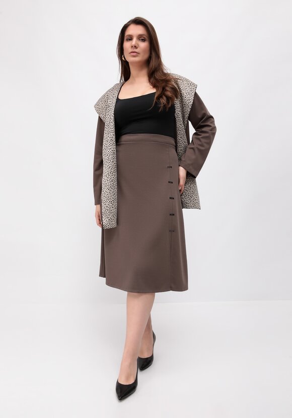 Юбка А-образного силуэта с пуговицами шир.  580, рис. 8