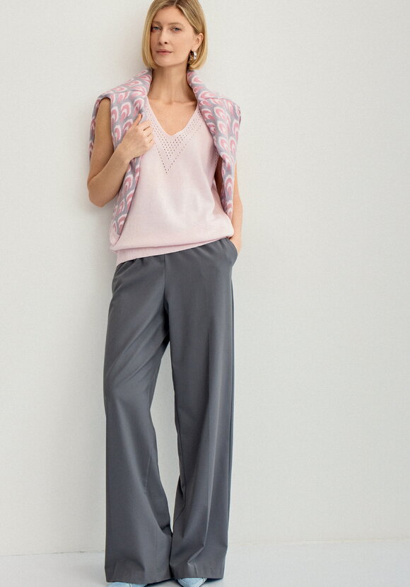 Топ женский без рукава с ажурным рисунком шир.  580, рис. 2