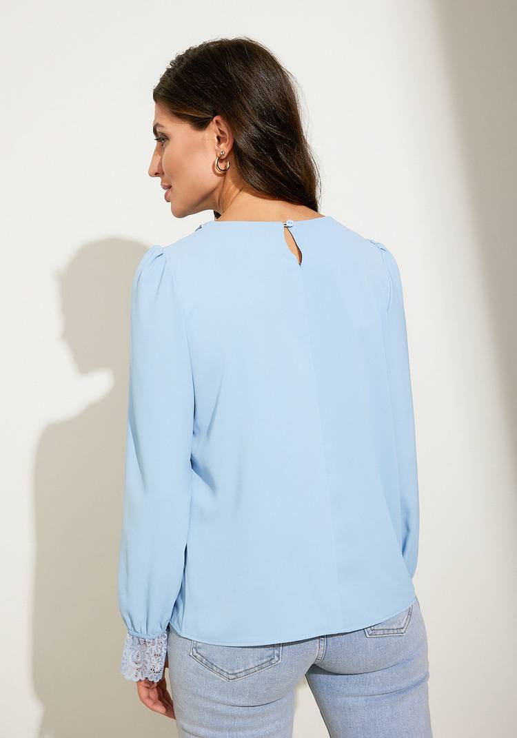 Блуза с французским кружевом шир.  750, рис. 11