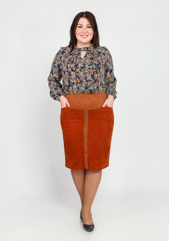 Юбка-миди прямого силуэта шир.  580, рис. 6