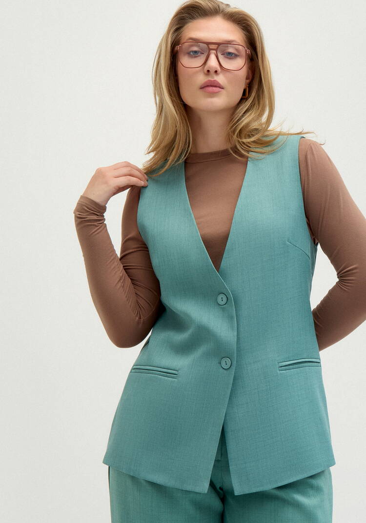 Жилет классический на подкладке шир.  750, рис. 19