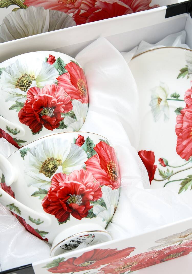 Чайный набор из фарфора Маки, 4 предмета шир.  750, рис. 7