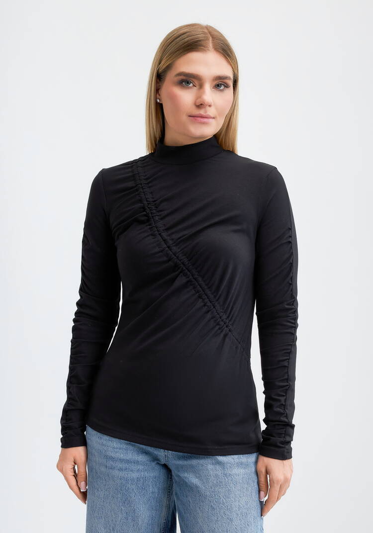 Водолазка со сборкой Хельга шир.  750, рис. 16