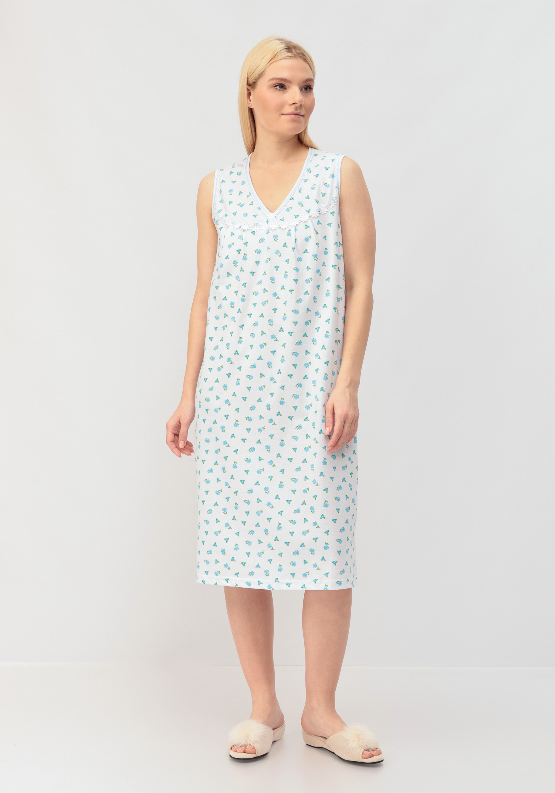 

Ночная сорочка "Камея", Голубой