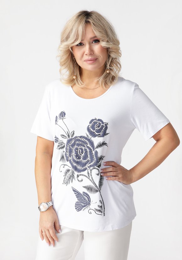 Блуза Время цветения шир.  580, рис. 1