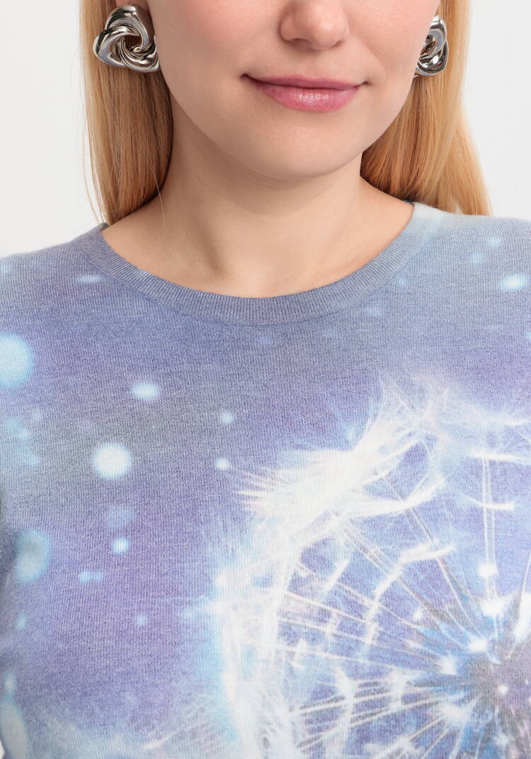 Джемпер Цветочная симфония шир.  750, рис. 25