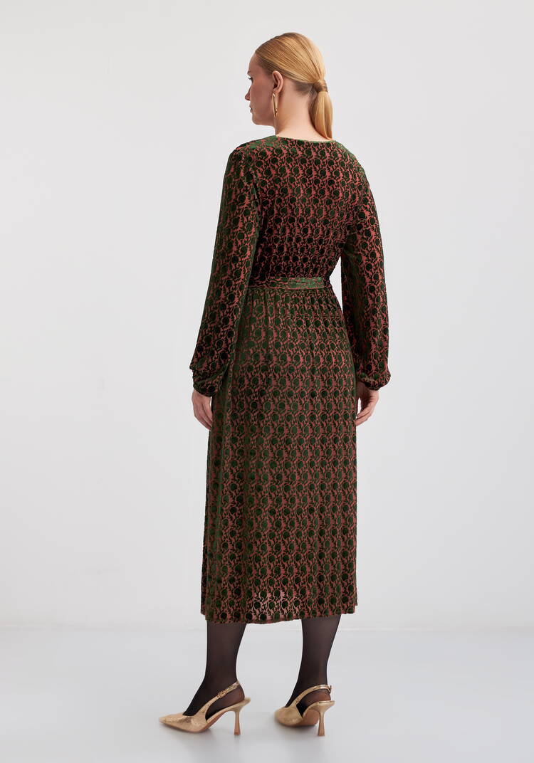 Платье из краш-бархата хамелеон шир.  750, рис. 9