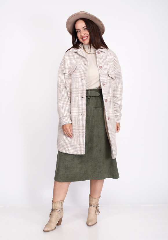 Полупальто рубашечного кроя из шерсти шир.  580, рис. 9