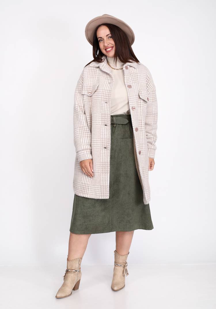 Полупальто рубашечного кроя из шерсти шир.  750, рис. 9