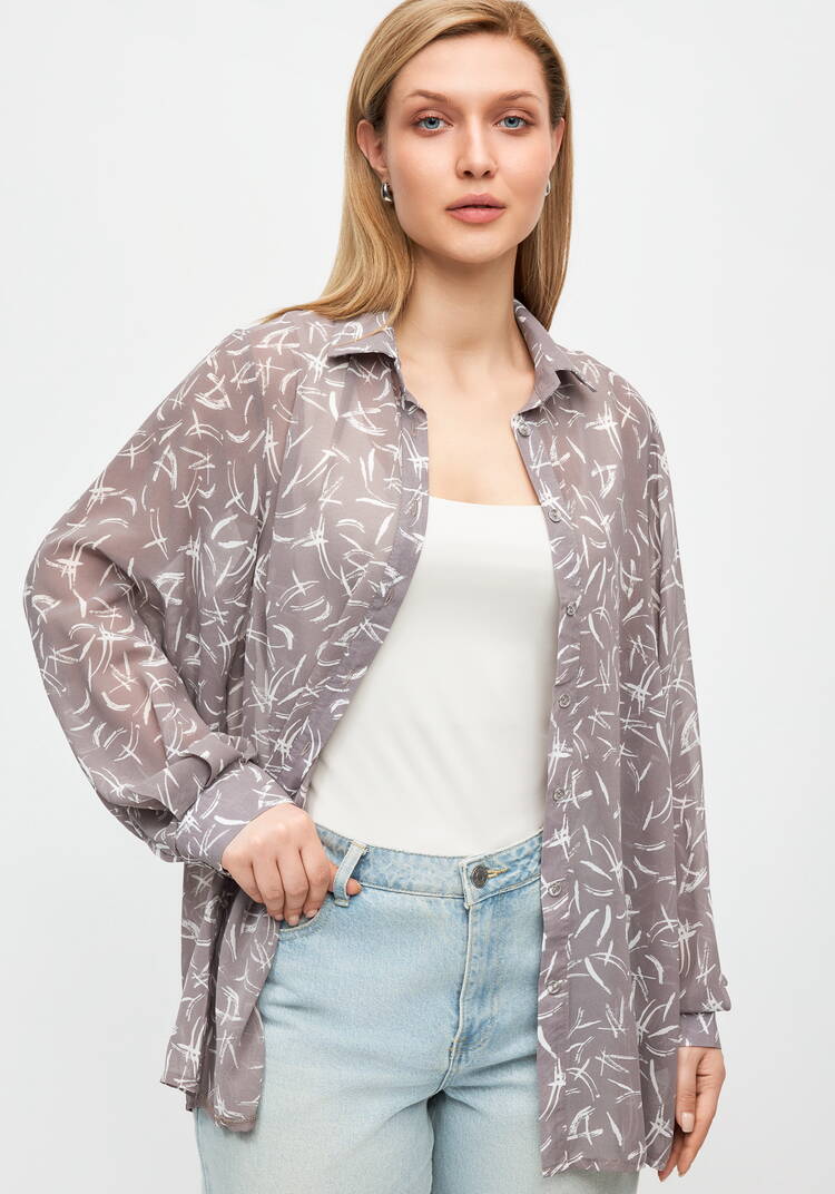 Рубашка из шифона Иветта шир.  750, рис. 1