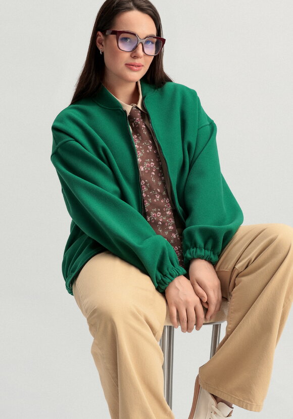 Бомбер свободного кроя на молнии шир.  580, рис. 29