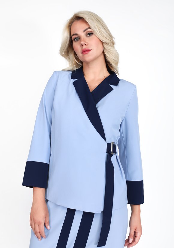 Жакет с контрастными манжетами шир.  580, рис. 5