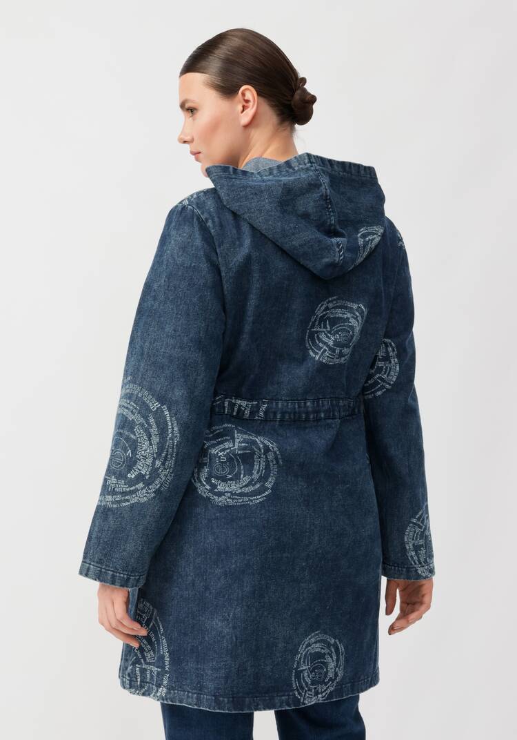 Джинсовая куртка удлиненная шир.  750, рис. 3