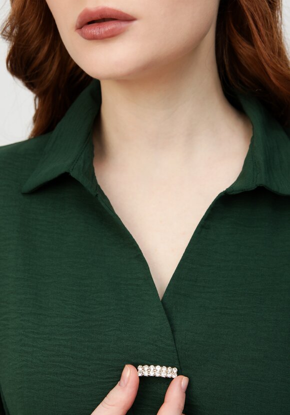 Блуза с патой на рукавах шир.  580, рис. 35