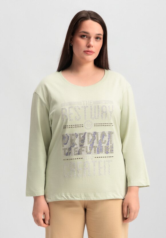 Лонгслив с декором из страз шир.  580, рис. 39