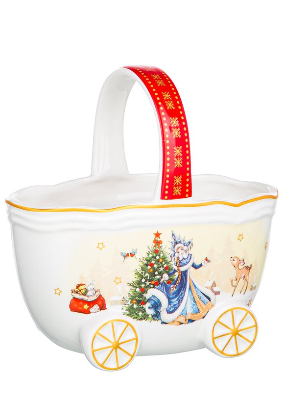 Конфетница с ручкой С Новым Годом! шир.  580, рис. 1