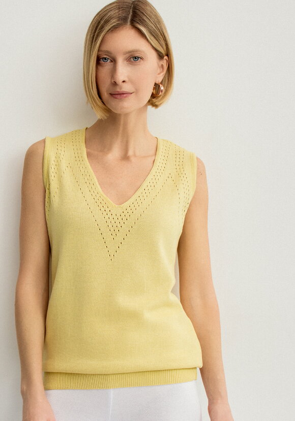 Топ женский без рукава с ажурным рисунком шир.  580, рис. 16