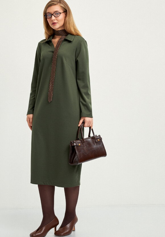 Платье с разрезами по бокам и карманами шир.  580, рис. 9