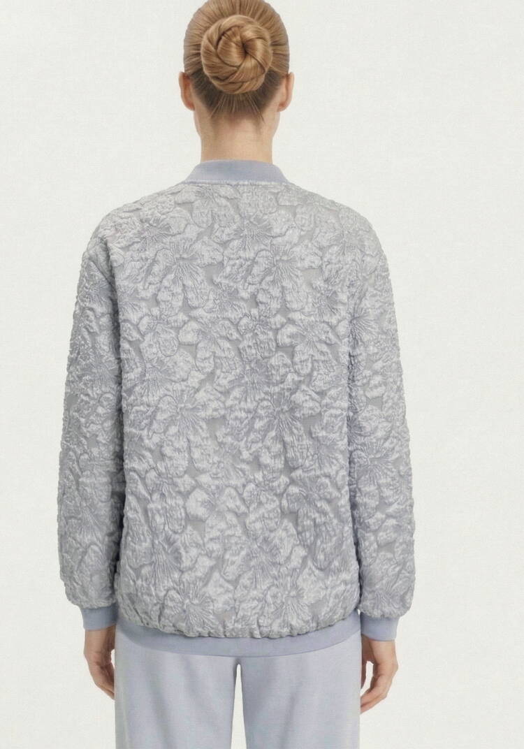 Бомбер из ткани с жаккардовым узором шир.  750, рис. 29