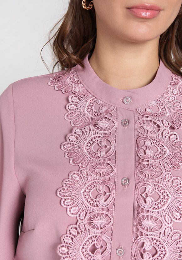Блуза с ажурным кружевом Селена шир.  580, рис. 4
