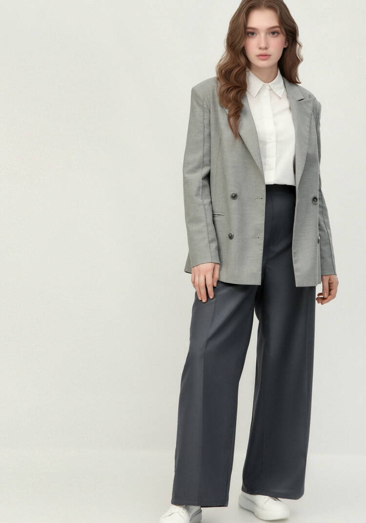 Брюки на эластичной ленте свободного кроя шир.  750, рис. 11