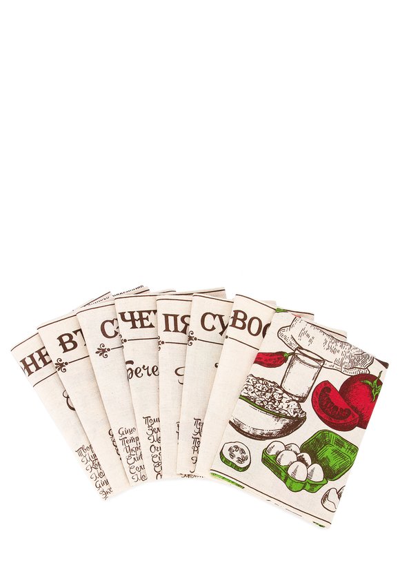 Комплект льняных полотенец  с принтом шир.  580, рис. 11