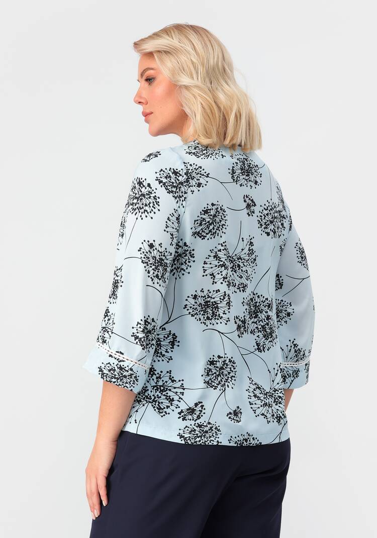 Блуза свободного кроя с рукавами 7/8 шир.  750, рис. 3