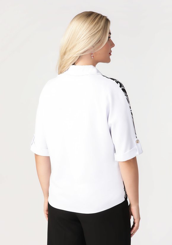 Блуза Яркое притяжение шир.  580, рис. 2