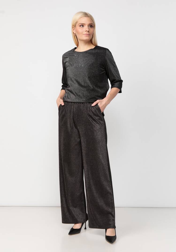 Брюки свободного кроя с метанитью шир.  750, рис. 13