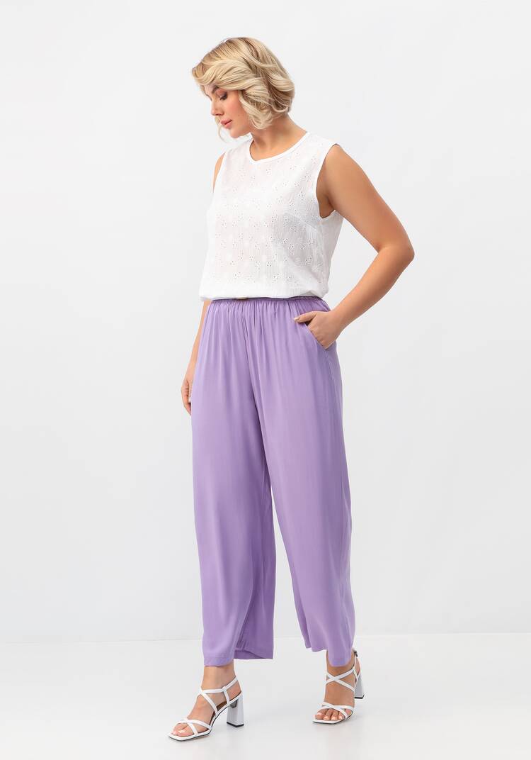 Брюки свободные на резинке по талии шир.  750, рис. 16