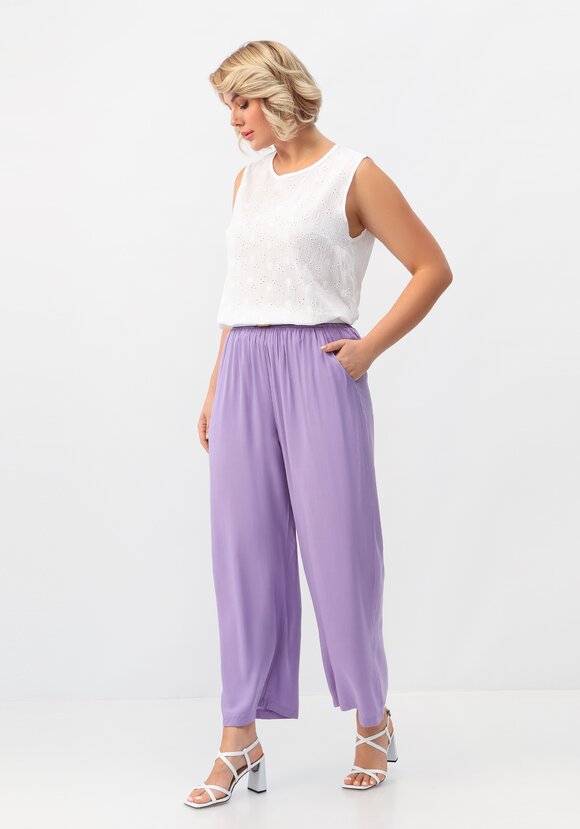 Брюки свободные на резинке по талии шир.  580, рис. 16